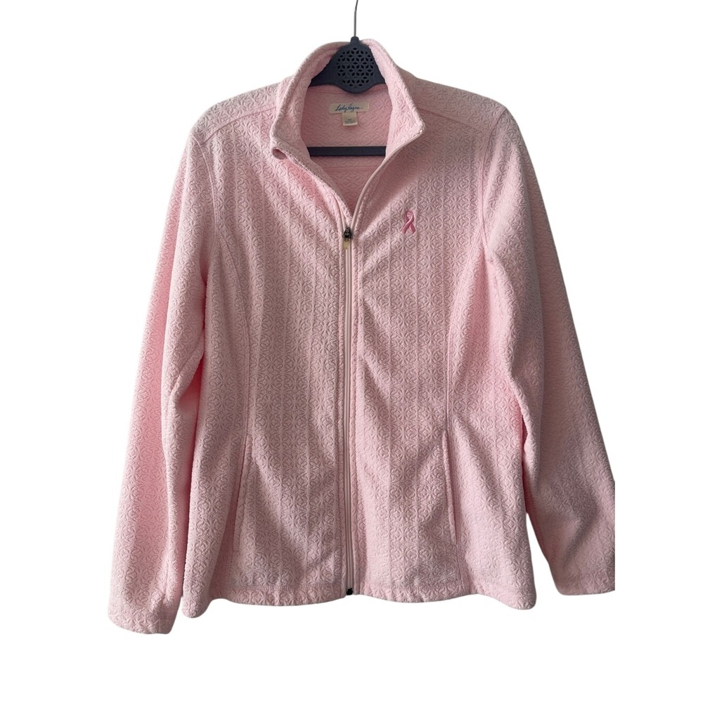 Lady Hagen Golf Pink Breast Cancer Zip Up Jacket Medium